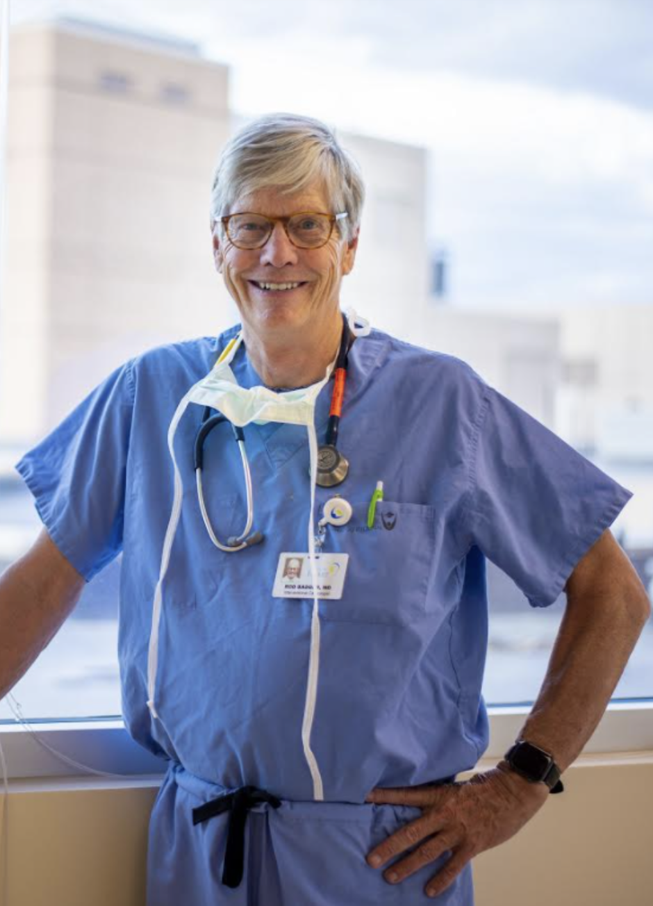 Dr. Rodney Badger in scrubs