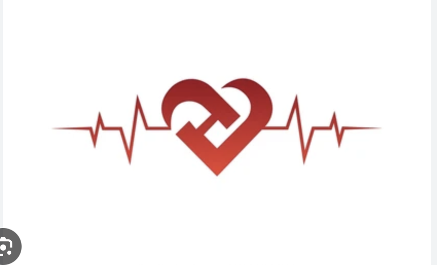 Heart with heartbeat line